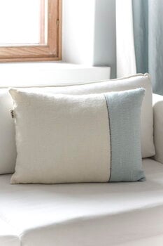 Tikau Block cushion, 45 x 60 cm, blue - black stripes