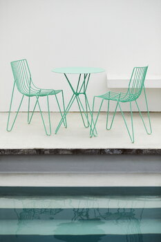 Massproductions Tio stol, oljeduk grön