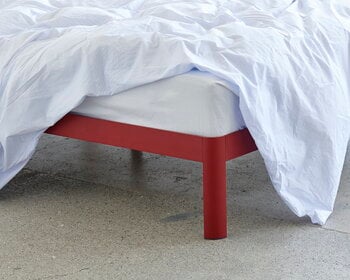 ReFramed Bed frame with slats, deep red