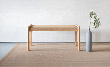 Nikari Detalji bench, 100 cm, oak - papercord