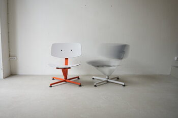 Raawii Arba lounge chair, plywood, orange - light grey, decoration image