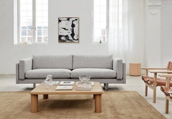Fredericia Islets sohvapöytä, 110 x 110 cm, vaaleaksi öljytty tammi