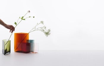 Iittala Ruutu vase, 115 x 140 mm, cranberry