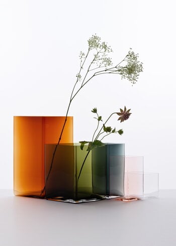 Iittala Ruutu vase, 205 x 180 mm, green
