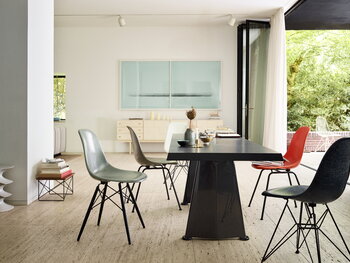 Vitra Sedia Eames DSR Fiberglass, parchment - nero