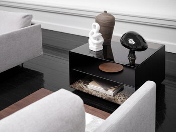 Wendelbo Expose coffee table, medium, brown glass - Emperador marble