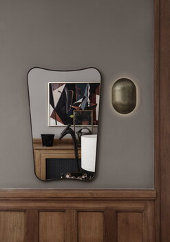 GUBI F.A. 33 mirror, 54 x 80 cm, black brass