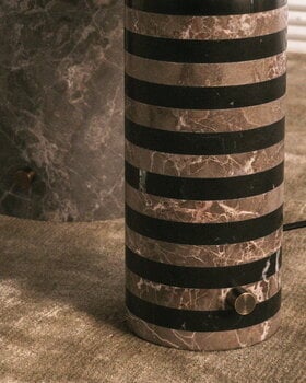 GUBI Gravity Upcycled-Marble Edition table lamp, large, grey/black - canvas