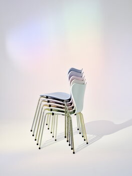 Fritz Hansen Series 7 3107 tuoli, 7:14 AM Colour Edition, vaaleanpunainen - rainbow, sisustuskuva