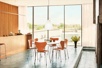 Fritz Hansen Table Superellipse, chrome - stratifié blanc