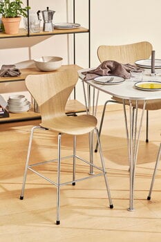 Fritz Hansen Table Superellipse, chrome - stratifié blanc