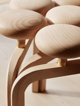 Fritz Hansen Utzon stool, oiled beech, decoration image