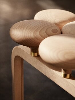 Fritz Hansen Utzon stool, oiled beech, decoration image