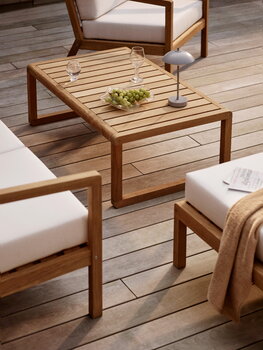 Fritz Hansen Clam Portable ladattava pöytävalaisin, nine grey, sisustuskuva