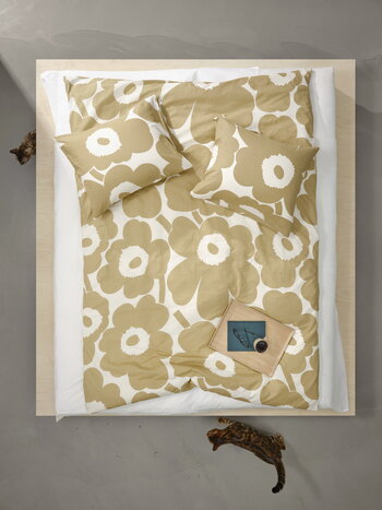 Marimekko Unikko duvet cover 240 x 220 cm, cotton - beige