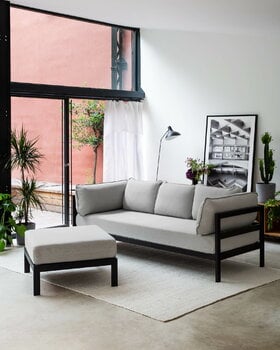 TIPTOE Easy 3-istuttava sohva, musta - vaaleanharmaa
