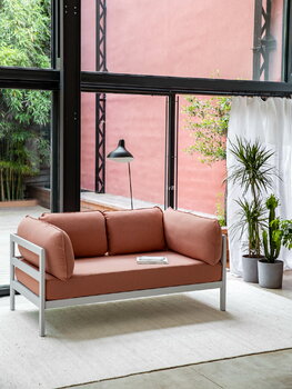 TIPTOE Easy 2-seater sofa, graphite black - vintage pink