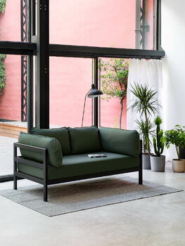 TIPTOE Easy 2-sits soffa, grafit svart - skogsgrön