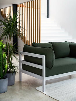 TIPTOE Easy 2-Sitzer-Sofa, Graphitschwarz - Waldgrün