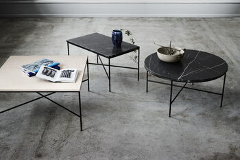 Fritz Hansen Planner Circular MC300 coffee table, black -marble Charcoal