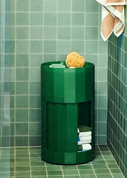 HAY Facet cabinet, high, spinach green, decoration image