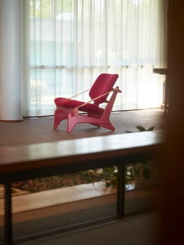 Fasetti Jumbo lounge chair, salmon red - Hallingdal red