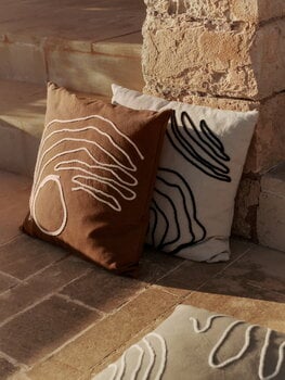 Ferm Living Cuscino Jot, 50 x 50 cm, verde olmo, immagine decorativa