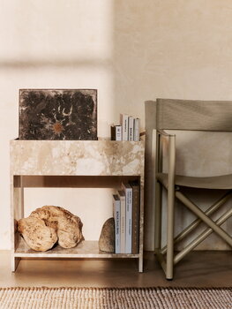 Ferm Living Stone Plant Box con ripiano, sabbia, immagine decorativa