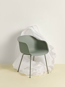 Muuto Fiber armchair, tube base, green