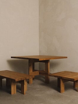 Frama Farmhouse Tisch, aufgebockt, 120 quadratisch, Eiche natur