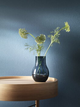 Georg Jensen Cafu vase, medium, blue glass