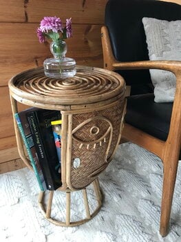 MUM's Good King side table, 35 cm, rattan