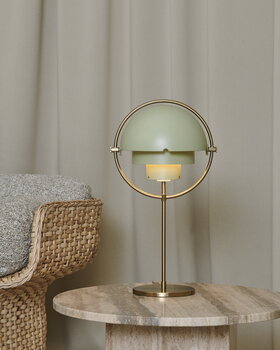 GUBI Multi-Lite table lamp, brass - desert sage