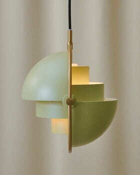 GUBI Multi-Lite pendant, small, brass - desert sage