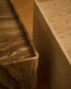 GUBI Pietra side table, 30 x 80 x 40 cm, sepia travertine, decoration image