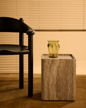 GUBI Pietra side table, 33 x 33 x 40 cm, sepia travertine, decoration image