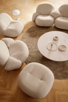 GUBI Epic sohvapöytä, pyöreä, 60 cm, valkoinen travertiini
