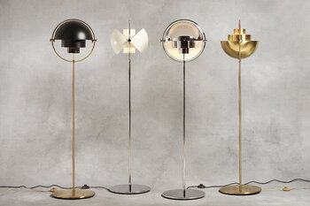 GUBI Multi-Lite floor lamp, brass - black
