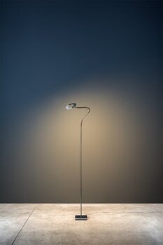 Catellani & Smith Giulietta floor lamp, silver - black ring, decoration image