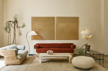 GUBI Doric sohvapöytä, 140 x 80 cm, luonnonvalkoinen travertiini