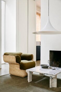GUBI Doric sohvapöytä, 80 x 80 cm, harmaa kalkkikivi