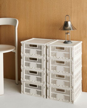 HAY Lampada da tavolo portatile Mousqueton, acciaio inox spazzolato, immagine decorativa