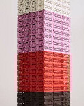 HAY Cassetta Colour Crate, S, plastica riciclata, dusty rose, immagine decorativa