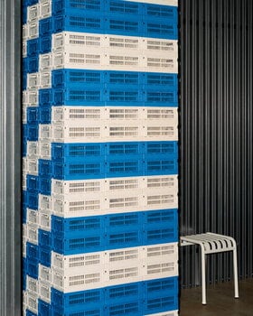 HAY Cassetta Colour Crate, S, plastica riciclata, off-white, immagine decorativa