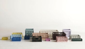 HAY Cassetta Colour Crate, S, plastica riciclata, dusty rose, immagine decorativa