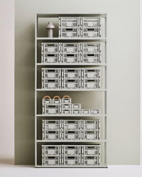 HAY Colour Crate, M, recycled plastic, grey, decoration image