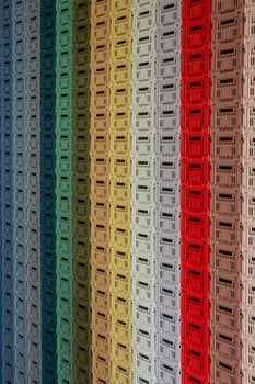 HAY Colour Crate, S, recycled plastic, dark mint