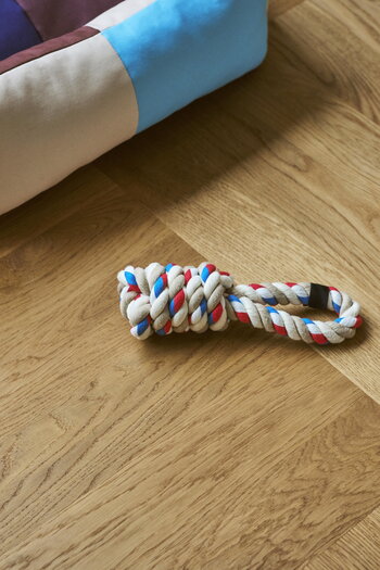 HAY HAY Dogs rope toy, red - turquoise - off-white
