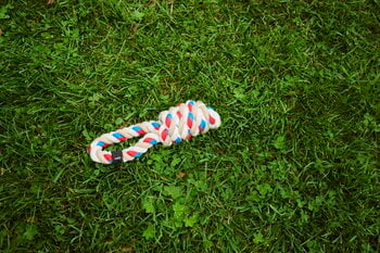 HAY Jouet corde HAY Dogs, rouge - turquoise - blanc cassé
