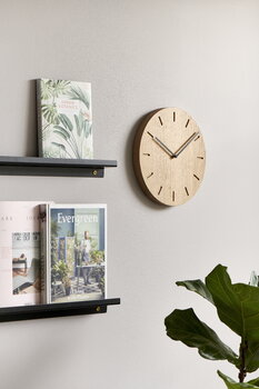 applicata Watch:Out wall clock, oak - grey